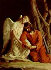 Jesus Christ & Angel in the garden