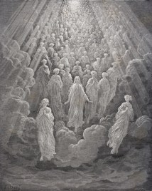 Illustration for Paradiso by Dante Alighieri Canto V lines 99 and 100 by Gustave Dore 1832 1883 French artist and illustrator