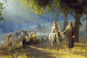 Joseph And Mary Travel To Bethlehem