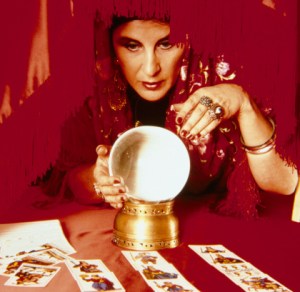Fortune teller with crystal ball