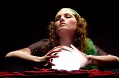 Mysterious fortune teller in trance