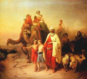 Old Testament 9 - Abraham and his family traveling toward Canaan Source